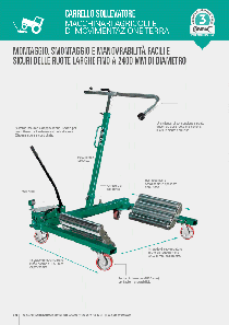 Carrello sollevatore per macchinari agricoli e di movimentazione terra