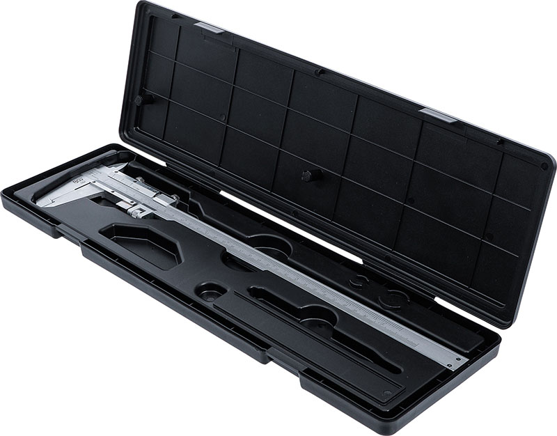 Calibro A Corsoio 0-300 Mm PIMALDAUM – Acciaio Al Carbonio, DIN 862, Profondimetro Incluso, Custodia In Plastica