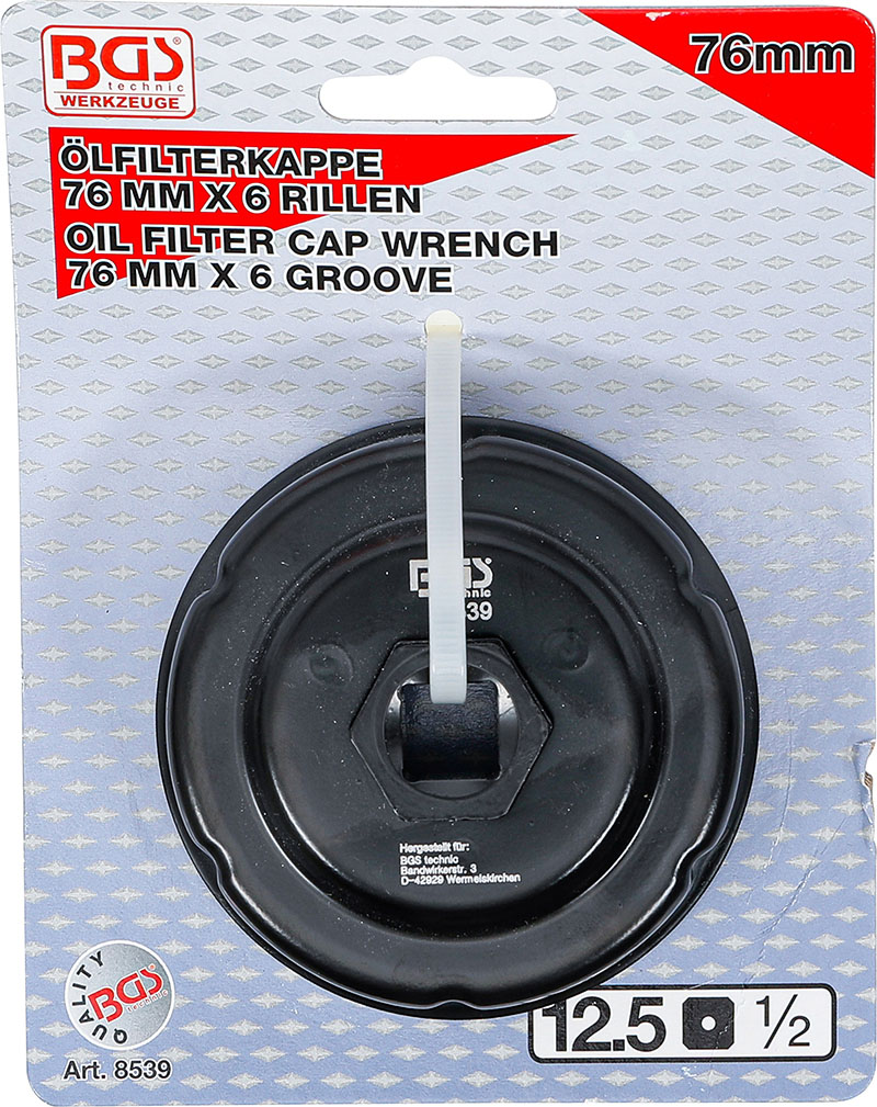 AB Tools-US Pro Set Di Chiavi A Bussola Per Filtro Olio 65-100 Mm - 10 Pezzi In Acciaio Cromovanadio Con Custodia