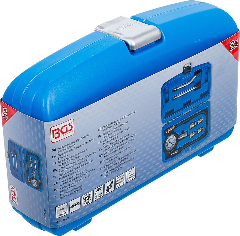 Tester Di Compressione Professionale Trisco Con Adattatore – Per Diagnostica Motore
