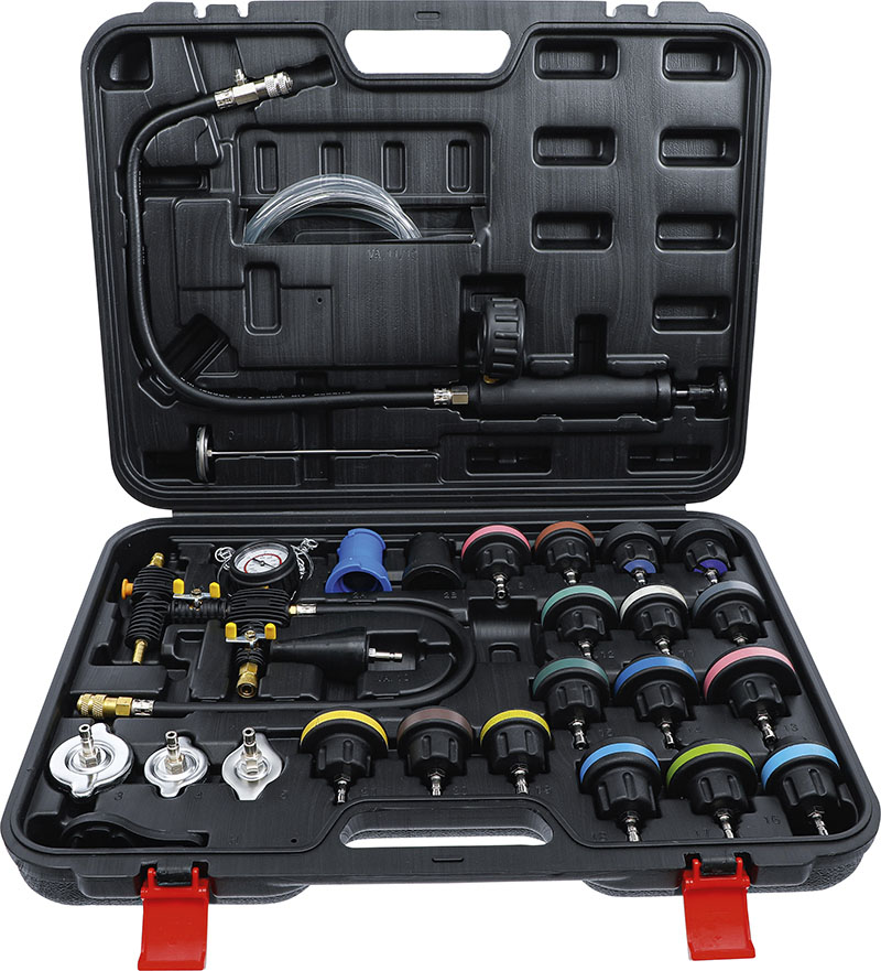 KIT 27 pz TESTER PRESSIONE RADIATORE AUTO MACCHINA SPURGO PNEUMATICO RADIATORI